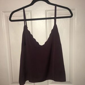 💥 maroon silk crop-top 💥
